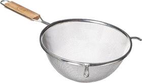 -commercial 445049785731 8-inch Single Mesh Strainer Medium 1 Tinned/wood Handles