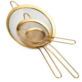 2 Lb. Depot 262387090425 Stainless Steel Kitchen Strainers Set 3 Extrafine Mesh With L