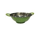 20160430a1 Visvabhavanah Mart Stainlesssteel Heavy Green Colored Colander Strainer Deep Sieve Vegetable Basket
