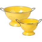 23373 Now Designs Stainless Steel Strainer Colander Yellow Lemon Hot Cold