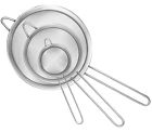2439 Cook N Home 3 Piece Stainless Steel Fine Mech Strainer Set 813046024394