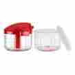 7054758 27410 Kuhn Rikon Swiss Pull Chop Manual Food Processor With 2 Containers Red 705475274108 7054758 27410 Kuhn Rikon Swiss Pull Chop Manual Food Processor With 2 Containers Red 705475274108