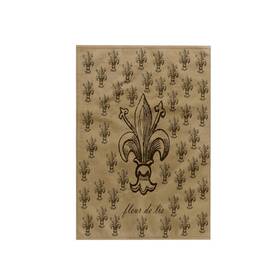 110397 3drose Twl 1 3d Rose Brown Fleur De Lis French Vintage Art Hand/sports 15 X 22 Inch White