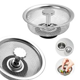 4every 730171408816 2 Pack - Stainless Steel Kitchen Sink Strainer Basket Replacement For Standar