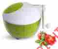 Cul-20136 5-quart Culina Salad Spinner Strainer Large Clear Bowl Basket Colander Ergonomic Design