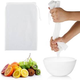 552235  1 4 Pack Nylon Nut Milk Bag 8 12 Inches Fine Mesh Cheese Cloth Multiple Usage Re