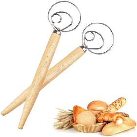65313 Ｎ Ａ 906900936224 2 Pcs Danish Dough Whisk Large Stainless Steel