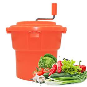 747388189766 Cmi 2.5 Gal/10 Quart Large Commercial Salad Spinner Jumbo Manual Lettuce Dryer-d