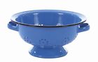 7814 Laredo French Retro Blue With Black Trim Enamelware Colander 9.5 D 787627781405