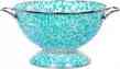 80972 Steel Sponge Colander 3 Turquoise Calypso Basics Enamel Quart