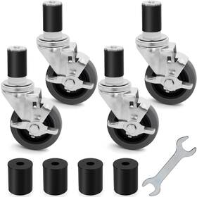 9th Shop 761086470087 4 Inch Prep Table Casters Set Of Heavy Duty For Commercial Kitchen Tab