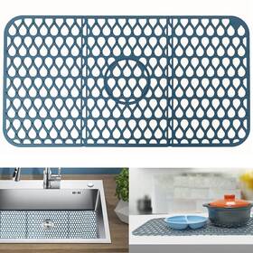 Scd-01 Aajdhe Collapsible Sink Protectors With Drying Rack And Silicone Mat