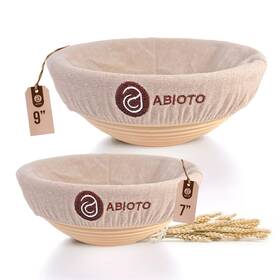 B0dkz9wcvv Abioto 7 Inch And 9 Round Sourdough Bread Proofing Baskets Banneton Bakery Set