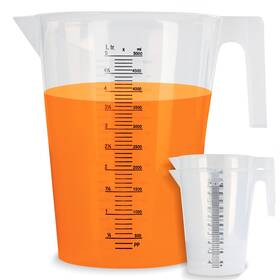 809003 Abn Large Plastic Measuring Pitcher 3-pack - 5 Liter Clear