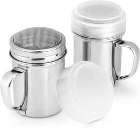 Accmor 445053996970 2 Pack Stainless Steel Dredge Shaker Powder Sugar Duster With Handle 7oz Accmor 445053996970 2 Pack Stainless Steel Dredge Shaker Powder Sugar Duster With Handle 7oz