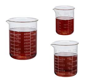 Boro3.3 Ackers 679070294758 Etching Scale Glass Measuring Cup Set 1/2cup/1cup/2cup Clear Boro3.3 Ackers 679070294758 Etching Scale Glass Measuring Cup Set 1/2cup/1cup/2cup Clear
