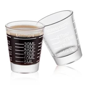 Boro3.3 Ackers 686585064141 Shot Glasses Etching Scale Measuring Small Pack Of 2