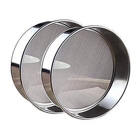 Adesugata 216570625013 2 Pack 60/40 Mesh Professional 6/8/9.5 Inch Round Flour Sifter For Baking Adesugata 216570625013 2 Pack 60/40 Mesh Professional 6/8/9.5 Inch Round Flour Sifter For Baking