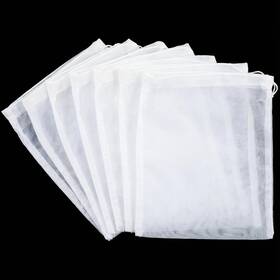 5399cmcd5736 Aeaocvo 8 Pcs Nylon Straining Bag White Mesh Juice Strainer 5.9 7.7in