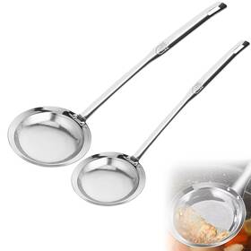 Spoon001 Aeloer Fine Mesh Stainless Steel Sieve Colander 2 Pack Large Small Strainer