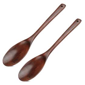 Aerzip 793072834061 12 Inch Wooden Cooking Spoons Extra Long Handle Spoon Large Wood Spo