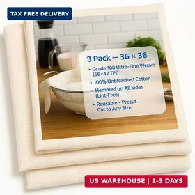 Ahaoin 768924762151 3 Pack Grade 100 Cheesecloth 36 In - Reusable Cheese Cloths 100% Unbleached