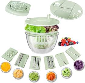 Airpro 744759418975 Salad Spinner Large Vegetables Fruits Wash Bowl Lettuce Pasta An