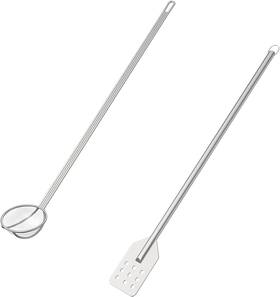 B0cgng9txh Ajinteby 2 Pack 42 Inch Stainless Stiring And 40 Long Mesh Skimmer Wire Strainer With Handle