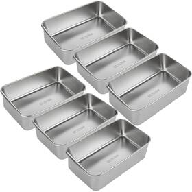 B0cnrd22dj Akolafe 6pc Stainless Steel Loaf Pan 8.5x5.5 Inch Banana Bread Pans Homemade