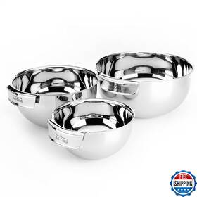 B00005al8p All-clad Kitchen Accessories Stainless Steel Mixing Bowls Set 1.5 3 5 Quart Me B00005al8p All-clad Kitchen Accessories Stainless Steel Mixing Bowls Set 1.5 3 5 Quart Me