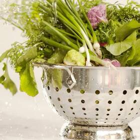K80546di All-clad Nwt Stainless-steel Colander 5 Quart -dishwasher Safe-handles-quick Drying