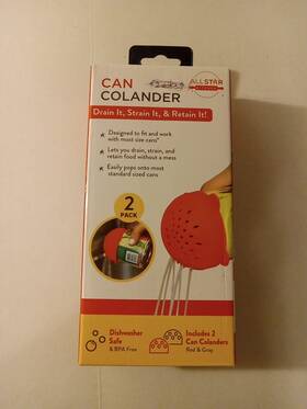 Allstar Kitchen 740275056721 Multifunctional Portable Can Colanders 1 Red And Gray Silicone