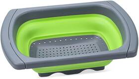 Alnicov 726667993850 Silicone Collapsible Colander Strainer Over The Sink Vegetable/