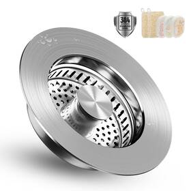 61005201 Alocre Upgraded 3 In 1 Kitchen Sink Drain Strainer And Stopper 304 Stainless Steel Pop