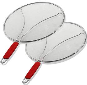 60113-red-2 Alpha Living 2 Pack Splatter Guard For Frying Pan And Food Silver 60113-red-2 Alpha Living 2 Pack Splatter Guard For Frying Pan And Food Silver
