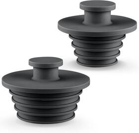 6211-4 Aluvor Bathtub Stopper 2pcs Sink Tub Plug Bathroom Shower Large Small Black