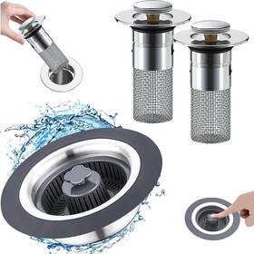 Amatffug 635401919349 3 Packs Upgraded In 1 Kitchen Sink Drain Strainer New Bounce
