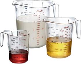 Aa-0247 Amazing Abby - Melissa Unbreakable Plastic 1/2/4-cup 3-piece Set Clear
