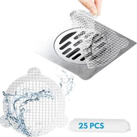 Round-25 Amazopen 25 Packs Disposable Shower Drain Hair Catcher 3.54 Inches Round