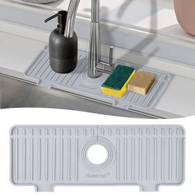 Amerner 761426449117 Kitchen Sink Splash Guard Silicone Faucet And Draining Mat 10 Large Sl
