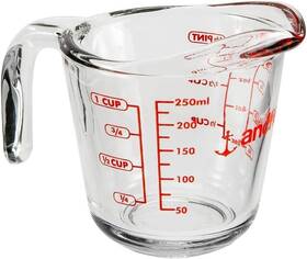 55175l20 Anchor Hocking Glass 8 Oz Measuring Cup 1 Clear With Red Letterint