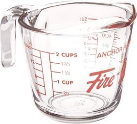 77896 Anchor Hocking Fire-king 16 Oz Glass Measuring Cup 2-cup Clear