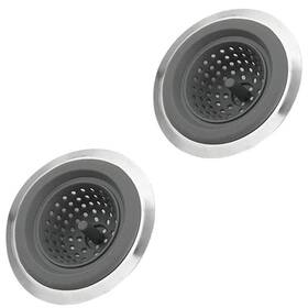 Angchine-1010 Angchine 062218195711 2pcs Sink Strainers Flexible Silicone And Stainless Steel Kitchen Dra Inch