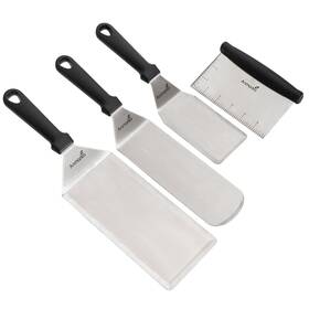 Anmarko 642896208964 Metal Spatula Griddle Accessories Set - Scraper Flat Pancake