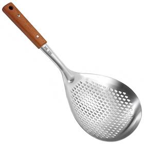 F02-sus-304 Anmiou Spider Strainer Colander With Wood Handle Solid Stainless Steel Kitchen Uten
