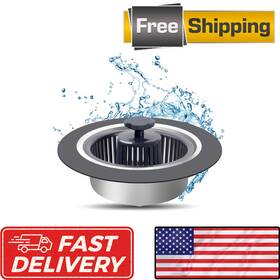 Anxhyh 739719781107 3-in-1 Kitchen Sink Drain Filter Pop-up Stopper With Basket Stainless Steel