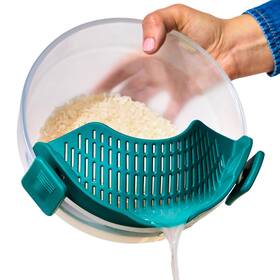 50775 Anyday Silicone Clip On Strainer For Pots And Pans Glass Universal Kale
