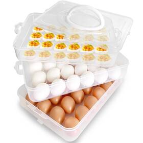 Ayf73 Anyumocz 72 Eggs Holder 3-layer Deviled Egg Tray With Lid Containers For E