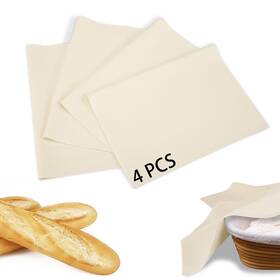 Towels-14 Arkbaodan 4pcs Bakers Couche For Dough 14 Inch X 20 Linen Cloth Tea Towels Baking Sour