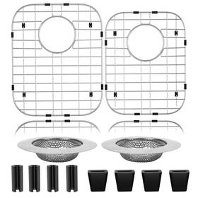 Dld27 Arlba 2pack 304 Stainless Steel Sink Protector For Double Kitchen Rear Drain